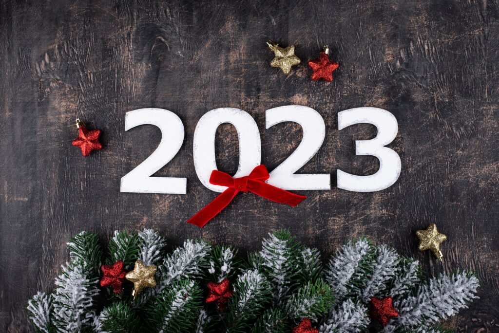 2023 New Year and Christmas composition
